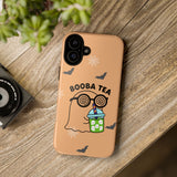 Cute Ghost Booba Tea Phone Case, Halloween Phone Cover, Boo Tea Cell Case, Kawaii Phone Accessory, Fall Vibes Phone Case