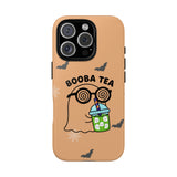 Cute Ghost Booba Tea Phone Case, Halloween Phone Cover, Boo Tea Cell Case, Kawaii Phone Accessory, Fall Vibes Phone Case