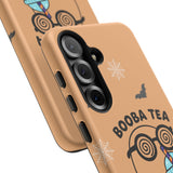 Cute Ghost Booba Tea Phone Case, Halloween Phone Cover, Boo Tea Cell Case, Kawaii Phone Accessory, Fall Vibes Phone Case