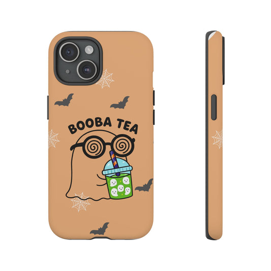 Cute Ghost Booba Tea Phone Case, Halloween Phone Cover, Boo Tea Cell Case, Kawaii Phone Accessory, Fall Vibes Phone Case
