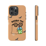Cute Ghost Booba Tea Phone Case, Halloween Phone Cover, Boo Tea Cell Case, Kawaii Phone Accessory, Fall Vibes Phone Case