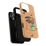 Cute Ghost Booba Tea Phone Case, Halloween Phone Cover, Boo Tea Cell Case, Kawaii Phone Accessory, Fall Vibes Phone Case