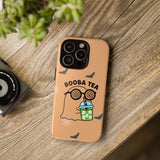 Cute Ghost Booba Tea Phone Case, Halloween Phone Cover, Boo Tea Cell Case, Kawaii Phone Accessory, Fall Vibes Phone Case