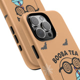 Cute Ghost Booba Tea Phone Case, Halloween Phone Cover, Boo Tea Cell Case, Kawaii Phone Accessory, Fall Vibes Phone Case