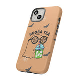Cute Ghost Booba Tea Phone Case, Halloween Phone Cover, Boo Tea Cell Case, Kawaii Phone Accessory, Fall Vibes Phone Case