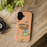 Cute Ghost Booba Tea Phone Case, Halloween Phone Cover, Boo Tea Cell Case, Kawaii Phone Accessory, Fall Vibes Phone Case