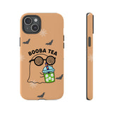 Cute Ghost Booba Tea Phone Case, Halloween Phone Cover, Boo Tea Cell Case, Kawaii Phone Accessory, Fall Vibes Phone Case