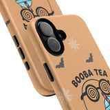 Cute Ghost Booba Tea Phone Case, Halloween Phone Cover, Boo Tea Cell Case, Kawaii Phone Accessory, Fall Vibes Phone Case