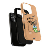 Cute Ghost Booba Tea Phone Case, Halloween Phone Cover, Boo Tea Cell Case, Kawaii Phone Accessory, Fall Vibes Phone Case