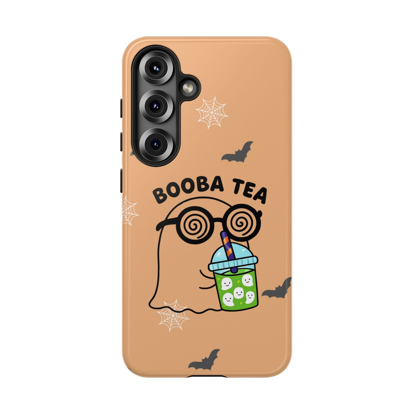 Cute Ghost Booba Tea Phone Case, Halloween Phone Cover, Booba Tea Cell Case, Kawaii Phone Accessory, Fall Vibes Phone Case