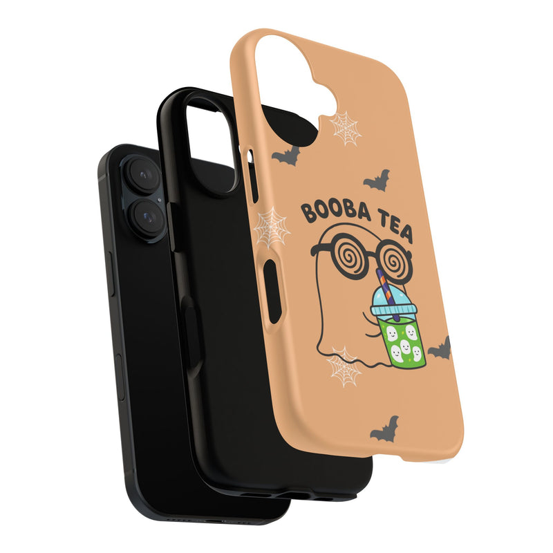 Cute Ghost Booba Tea Phone Case, Halloween Phone Cover, Boo Tea Cell Case, Kawaii Phone Accessory, Fall Vibes Phone Case