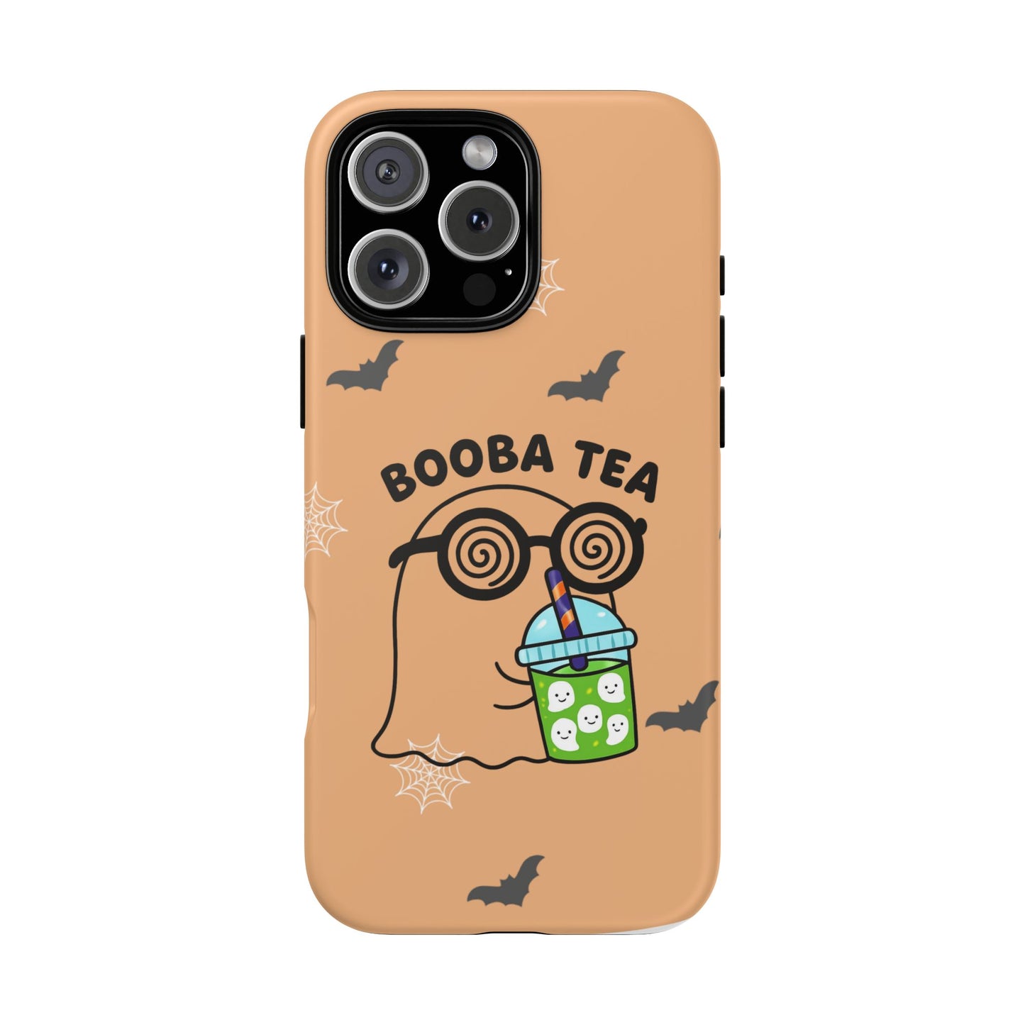 Cute Ghost Booba Tea Phone Case, Halloween Phone Cover, Booba Tea Cell Case, Kawaii Phone Accessory, Fall Vibes Phone Case