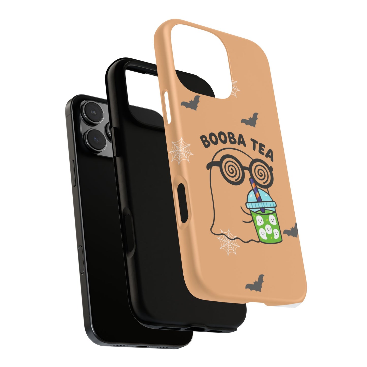 Cute Ghost Booba Tea Phone Case, Halloween Phone Cover, Booba Tea Cell Case, Kawaii Phone Accessory, Fall Vibes Phone Case