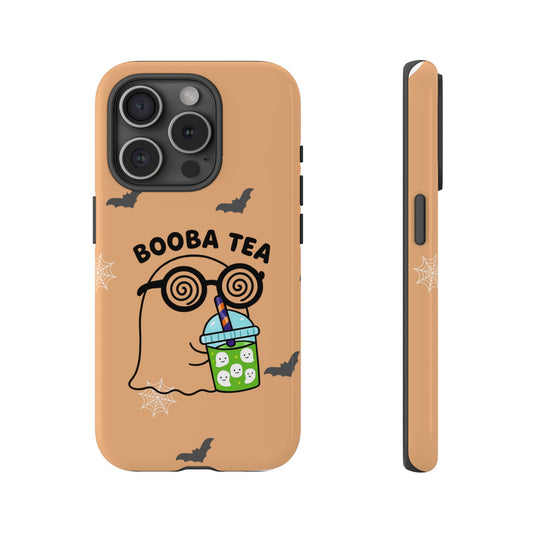 Cute Ghost Booba Tea Phone Case, Halloween Phone Cover, Booba Tea Cell Case, Kawaii Phone Accessory, Fall Vibes Phone Case