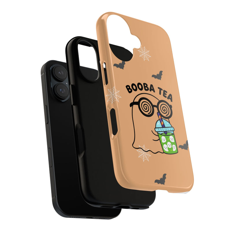 Cute Ghost Booba Tea Phone Case, Halloween Phone Cover, Boo Tea Cell Case, Kawaii Phone Accessory, Fall Vibes Phone Case