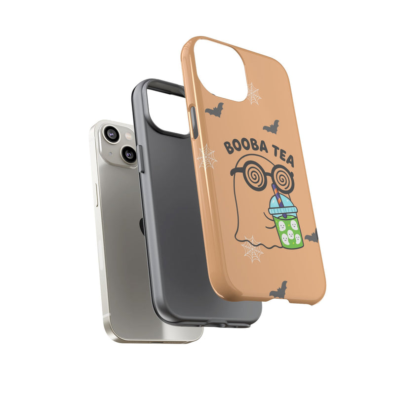 Cute Ghost Booba Tea Phone Case, Halloween Phone Cover, Boo Tea Cell Case, Kawaii Phone Accessory, Fall Vibes Phone Case