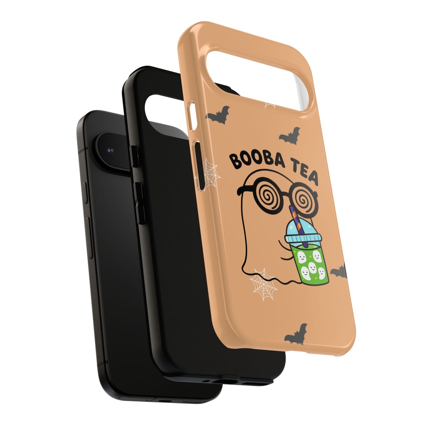 Cute Ghost Booba Tea Phone Case, Halloween Phone Cover, Booba Tea Cell Case, Kawaii Phone Accessory, Fall Vibes Phone Case